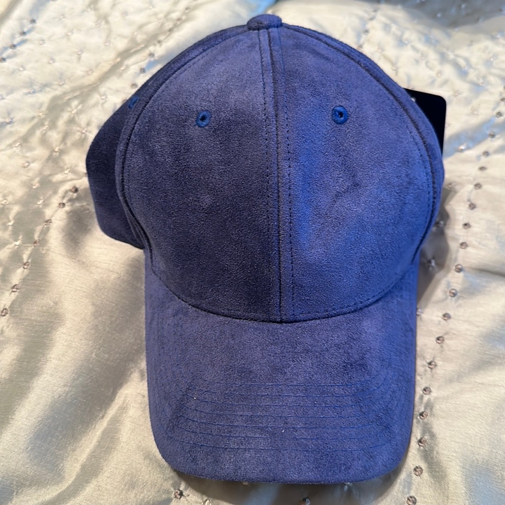 Pit Bull Premium Headwear Blue Faux Suede baseball cap New
